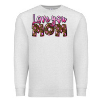 Oatmeal Heather love you mom Premium Sweatshirt - FaDigitalArtStudio