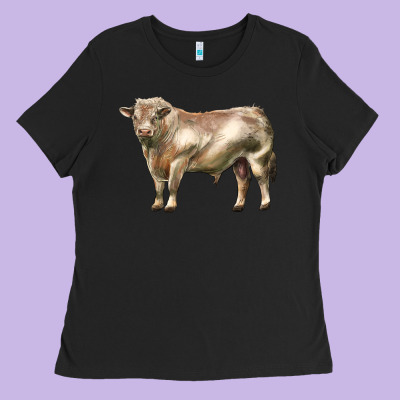 Charolais Bull Ladies Tee Designed By Lillyallendesigns