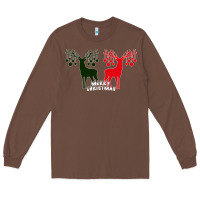 Chestnut Merry Christmas Reindeer Long Sleeve Tee - Bettercallsaul