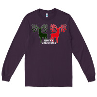 Plum Merry Christmas Reindeer Long Sleeve Tee - Bettercallsaul