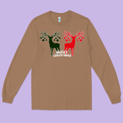 Merry Christmas Reindeer Long Sleeve Tee Designed By Bettercallsaul