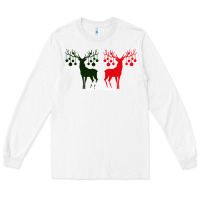 White Merry Christmas Reindeer Long Sleeve Tee - Bettercallsaul