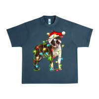 Midnight Navy christmas chocolate boston terrier Urban Heavy Tee - LillyAllenDesigns