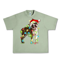 Oil Green christmas chocolate boston terrier Urban Heavy Tee - LillyAllenDesigns