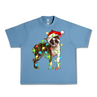 Pebble Blue christmas chocolate boston terrier Urban Heavy Tee - LillyAllenDesigns