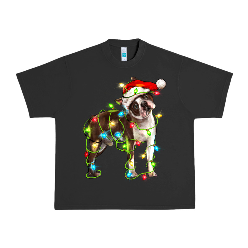 Christmas Chocolate Boston Terrier Urban Heavy Tee by LillyAllenDesigns | Teevron