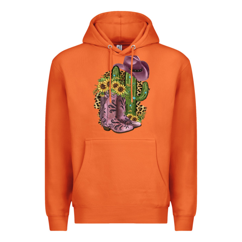 Pink Cowboy Boots Premium Hoodie by JahusDesignShop | Teevron