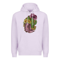 Lilac Pink Cowboy Boots Premium Hoodie - JahusDesignShop