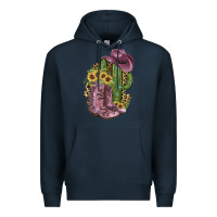 Navy Pink Cowboy Boots Premium Hoodie - JahusDesignShop