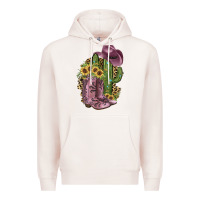 Pale Pink Pink Cowboy Boots Premium Hoodie - JahusDesignShop