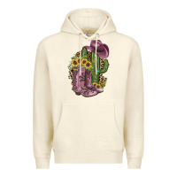 Sandshell Pink Cowboy Boots Premium Hoodie - JahusDesignShop