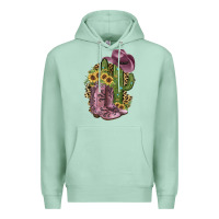 Seafoam Pink Cowboy Boots Premium Hoodie - JahusDesignShop