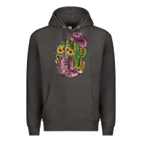 Smoke Pink Cowboy Boots Premium Hoodie - JahusDesignShop