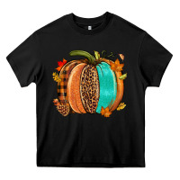Black Fall leopard pumpkin Heavy Core Tee - NancyCooperArtShop