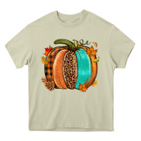 Mossy Fall leopard pumpkin Heavy Core Tee - NancyCooperArtShop