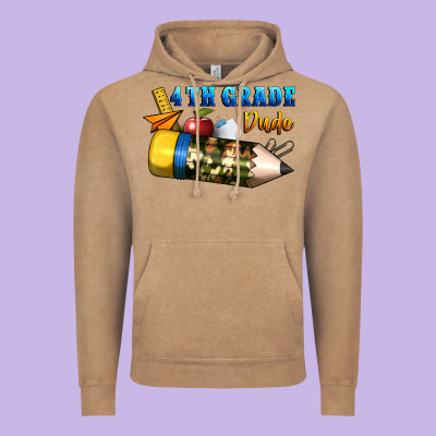 4 Th Grade Dude Vintage Hoodie Designed By Bundleandbundleshop