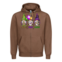 Chestnut Mardi Gras squad with gnomies Zipper Hoodie - HowdyJamesFarm
