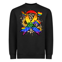 Black Pride ribbon Heavyweight Sweatshirt - NancyCooperArtShop