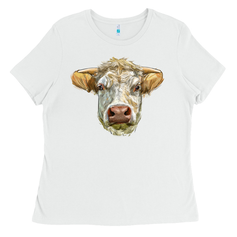 Charolais Bull Face Ladies Tee by LillyAllenDesigns | Teevron