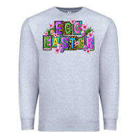 Heather Grey egg and easter Premium Sweatshirt - FaDigitalArtStudio