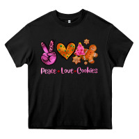 Black peace love cookies Heavy Core Tee - AdoDesignShop