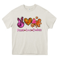 Cream peace love cookies Heavy Core Tee - AdoDesignShop
