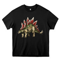 Black Stegosaurus Heavy Core Tee - LillyAllenDesigns