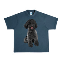 Midnight Navy black poodles dog Urban Heavy Tee - LillyAllenDesigns