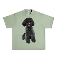 Oil Green black poodles dog Urban Heavy Tee - LillyAllenDesigns
