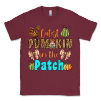 Burgundy cutest pumpkin in the patch Classic Tee - BundleAndBundleShop