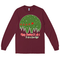 Burgundy Merry Christmas To All To All A Good Night Long Sleeve Tee - Bettercallsaul