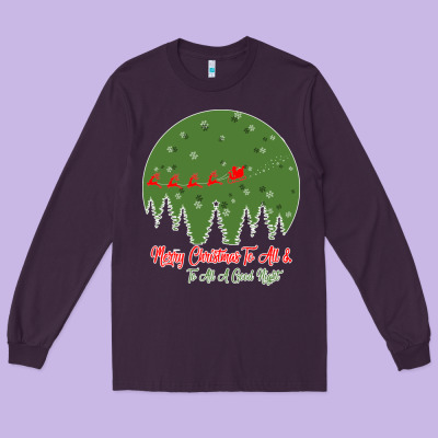 Merry Christmas To All To All A Good Night Long Sleeve Tee Designed By Bettercallsaul