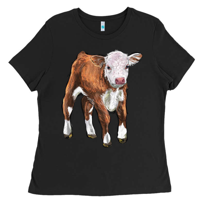 Hereford Calf Ladies Tee by LillyAllenDesigns | Teevron
