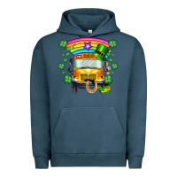 Pigment Midnight Navy st. patricks day school bus Urban Hoodie - SublimationCraftShop