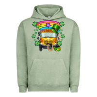 Pigment Oil Green st. patricks day school bus Urban Hoodie - SublimationCraftShop
