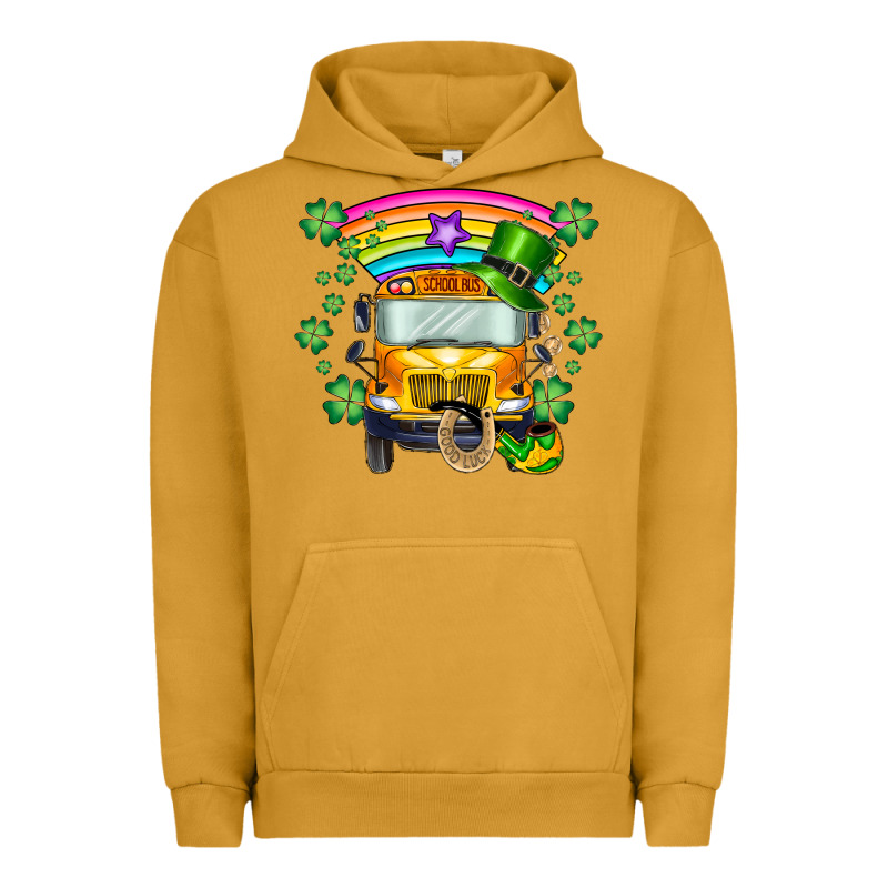 St. Patricks Day School Bus Urban Hoodie by SublimationCraftShop | Teevron