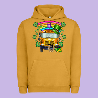 St. Patricks Day School Bus Urban Hoodie Designed By Sublimationcraftshop