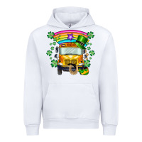 White st. patricks day school bus Urban Hoodie - SublimationCraftShop