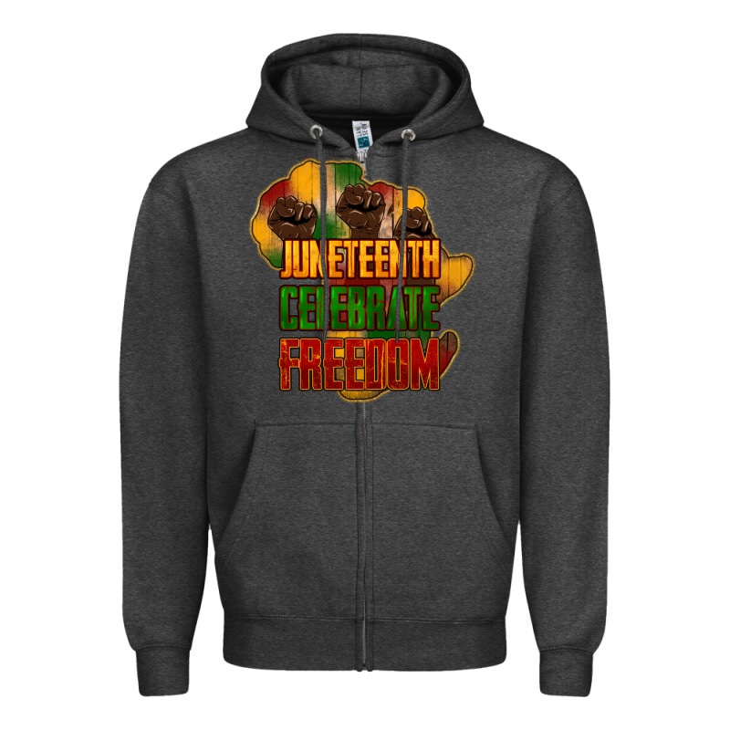 Juneteenth Celebrate Freedom Zipper Hoodie by HowdyJamesFarm | Teevron