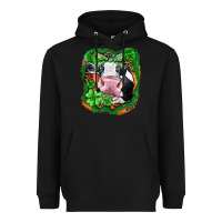 Black St. Patrick's day cow Heavyweight Hoodie - FaDigitalArtStudio
