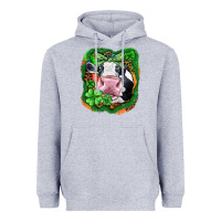 Heather Grey St. Patrick's day cow Heavyweight Hoodie - FaDigitalArtStudio