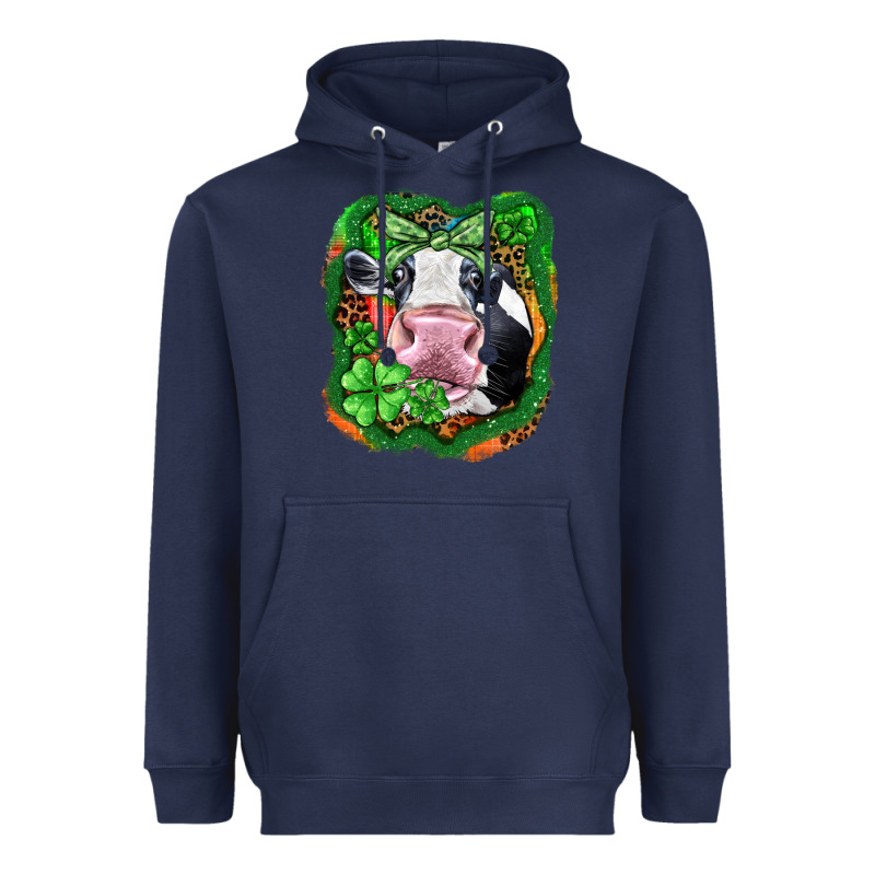 St. Patrick's Day Cow Heavyweight Hoodie by FaDigitalArtStudio | Teevron