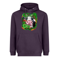 Plum St. Patrick's day cow Heavyweight Hoodie - FaDigitalArtStudio