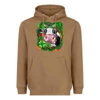 Toasted Coconut St. Patrick's day cow Heavyweight Hoodie - FaDigitalArtStudio