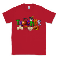 Red halloween teacher Classic Tee - LillyAllenDesigns