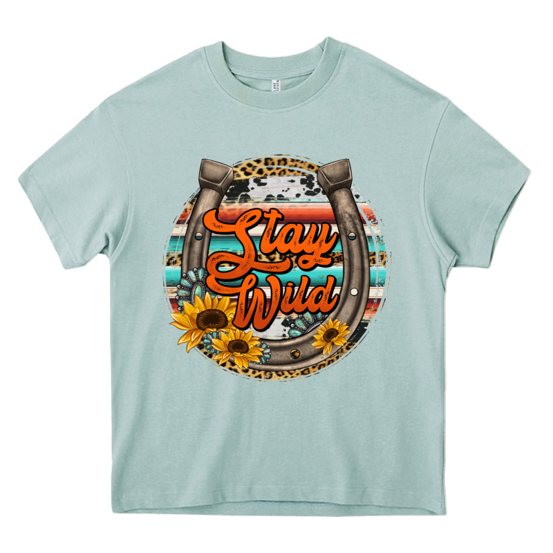 Stay Wild Horseshoe Heavy Core Tee by Jasminsmagicworld | Teevron