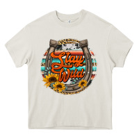 Cream stay wild horseshoe Heavy Core Tee - Jasminsmagicworld