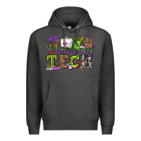 Charcoal Heather mardi gras pharmacy tech Premium Hoodie - OliviaCreatesArt