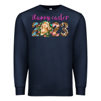 Navy Happy Easter 2023 Premium Sweatshirt - BundleAndBundleShop