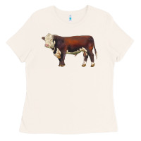 Bone hereford bull Ladies Tee - LillyAllenDesigns
